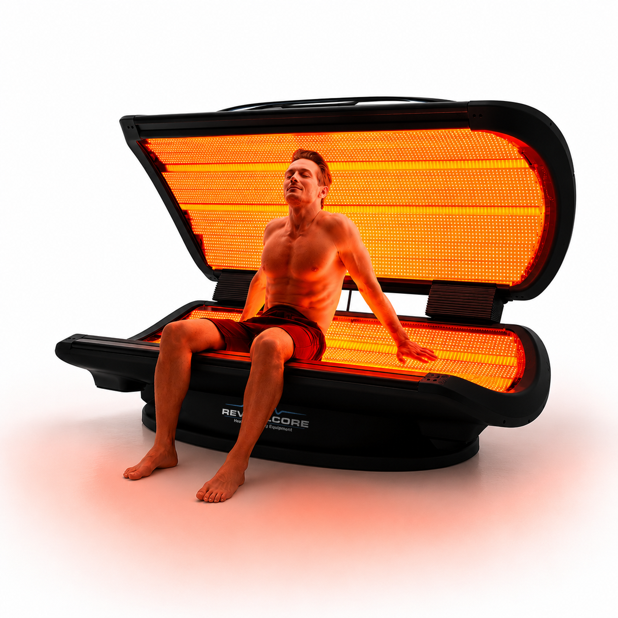 Elevate M7 Full-Body Light Bed full-body red light bed with enclosed LED canopy, product view 4