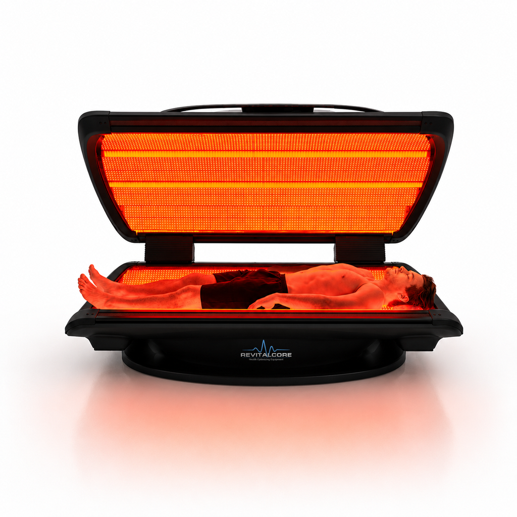 Elevate M7 Full-Body Light Bed full-body red light bed with enclosed LED canopy, product view 5