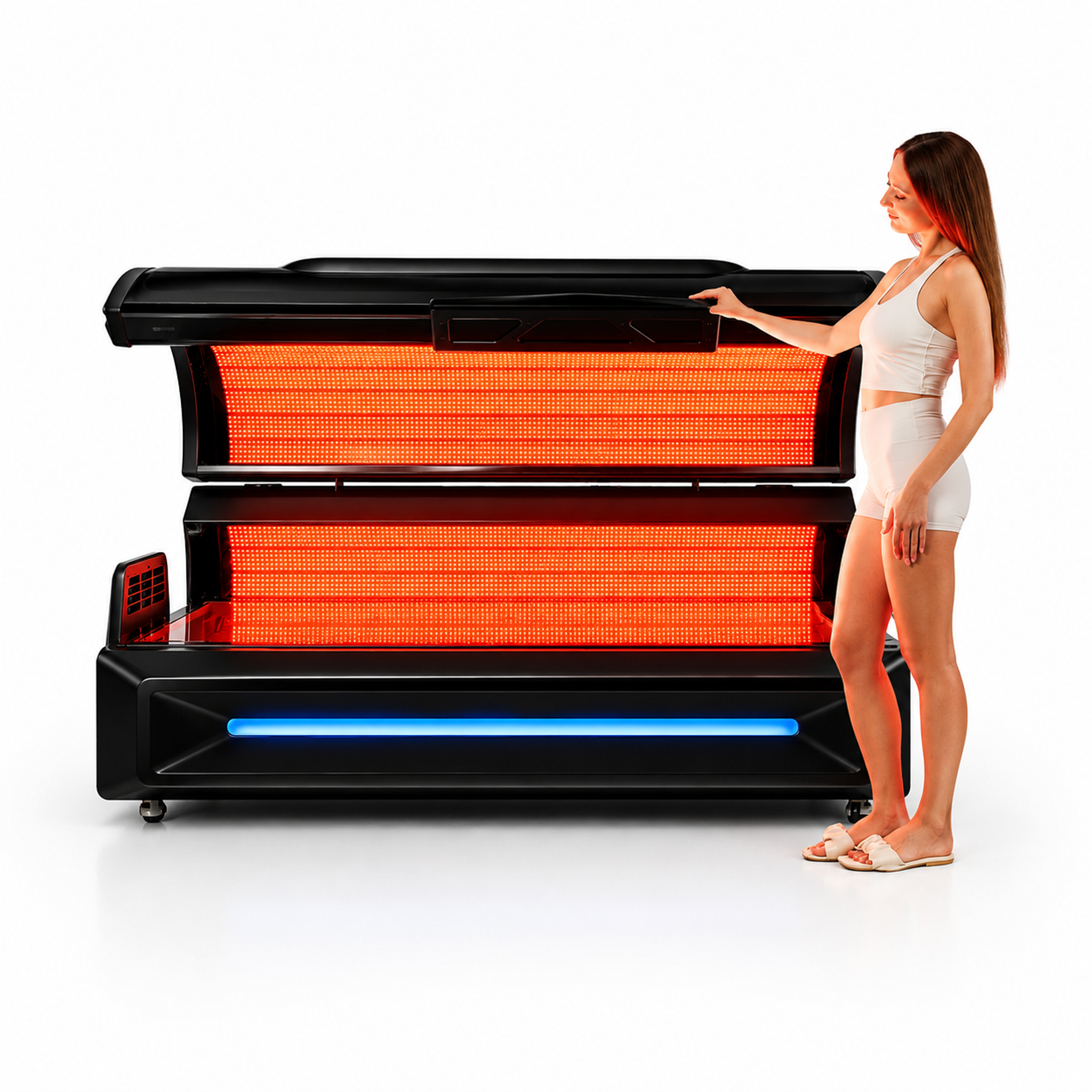 Apex M6 Full-Body Light Bed full-body red light bed with enclosed LED canopy, product view 6